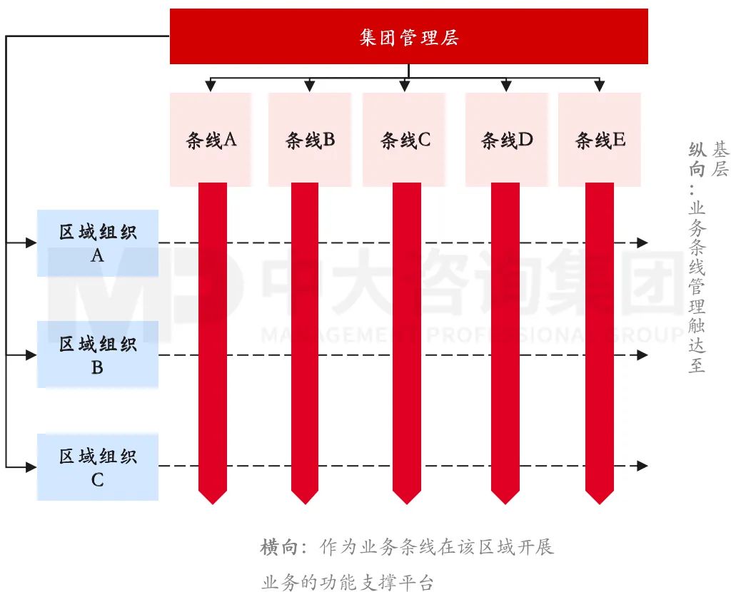 圖1 “以條為主”的管控模式 圖1 “以條為主”的管控模式