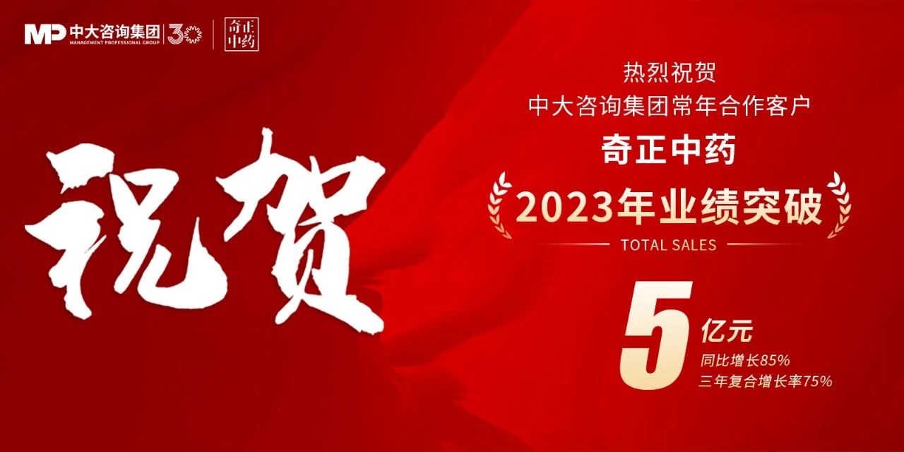 突破5億!祝賀中大咨詢合作客戶奇正中藥業(yè)績躍上新臺階 突破5億!祝賀中大咨詢合作客戶奇正中藥業(yè)績躍上新臺階